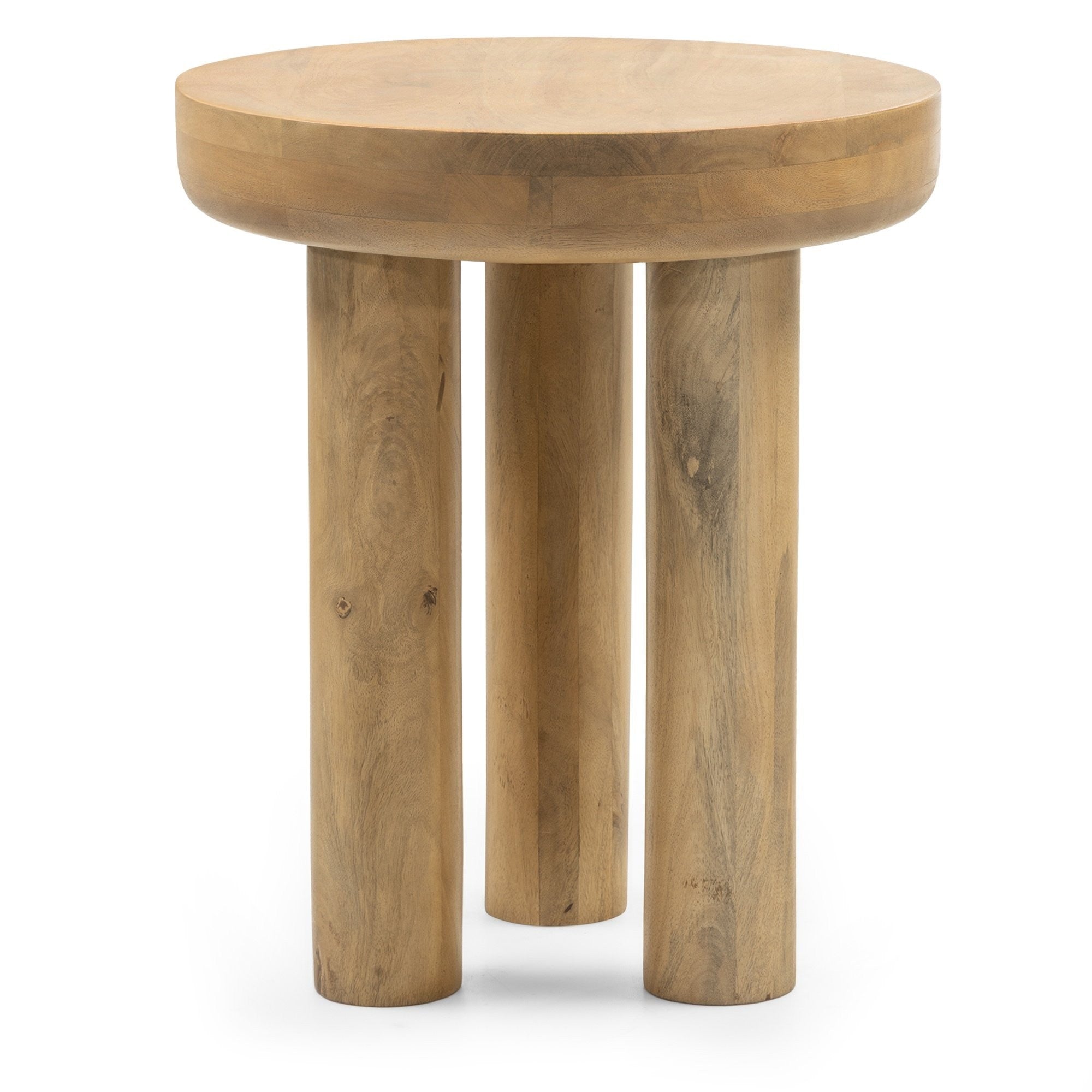 Side table LAURE, mango wood, sand, 50 cm