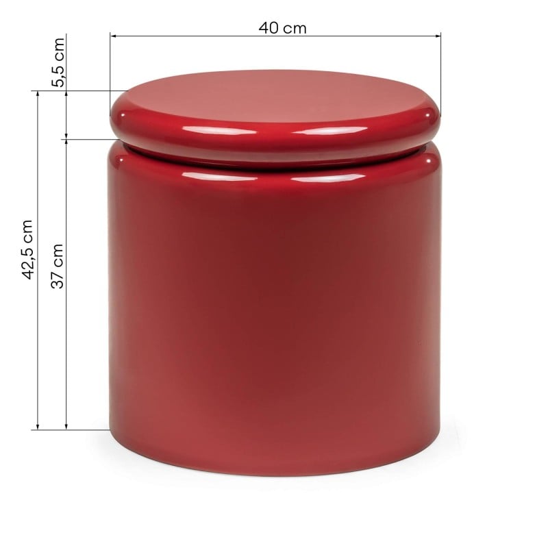 Šoninis staliukas LUNETTA 40 cm, raudonas