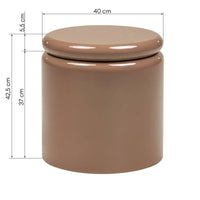 Šoninis staliukas LUNETTA 40 cm, šviesiai rudas/moka