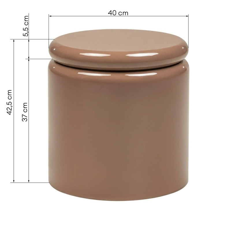 Šoninis staliukas LUNETTA 40 cm, šviesiai rudas/moka