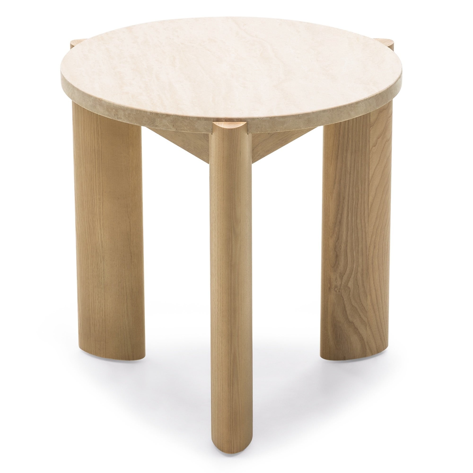 Sānu galdiņš MELIOR, travertīns/osnis, 50 cm