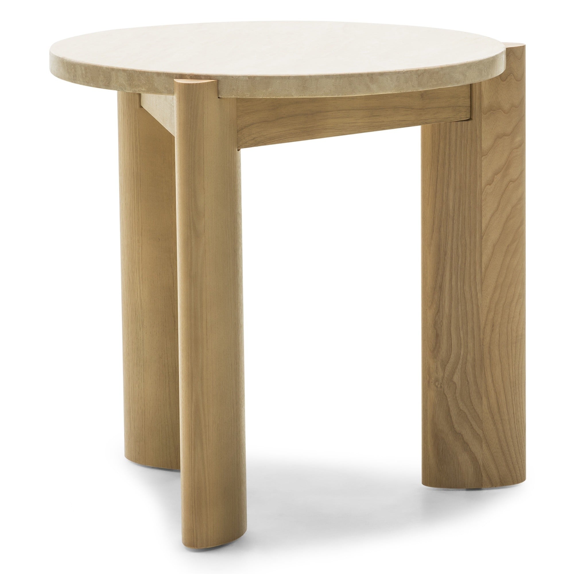 Sānu galdiņš MELIOR, travertīns/osnis, 50 cm