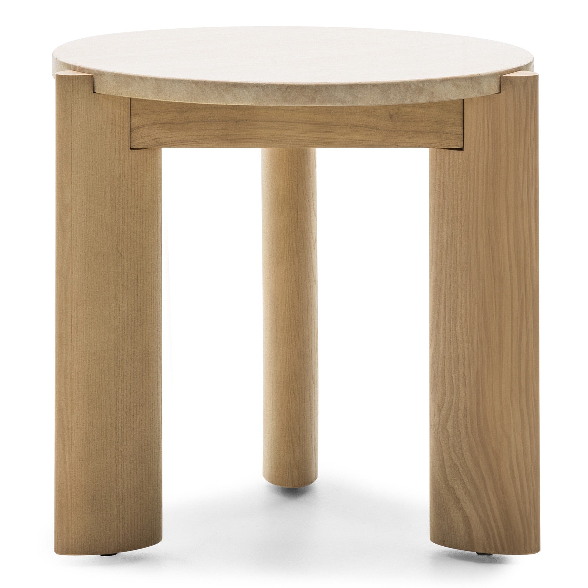 Sānu galdiņš MELIOR, travertīns/osnis, 50 cm