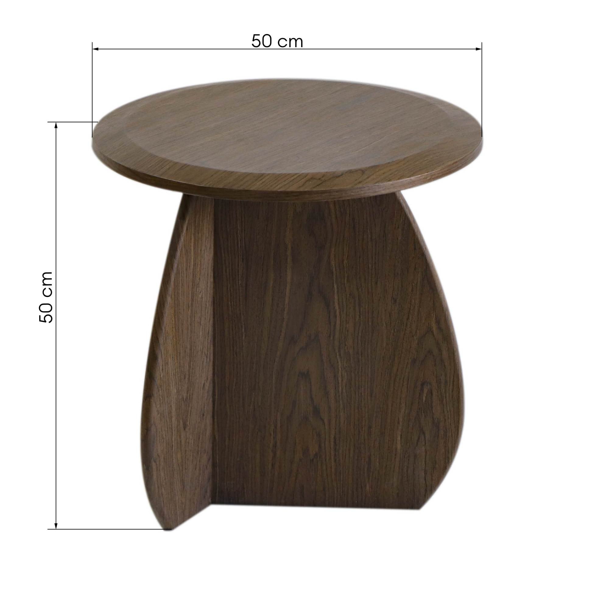 Side table ORBITE, dark walnut, 50 cm