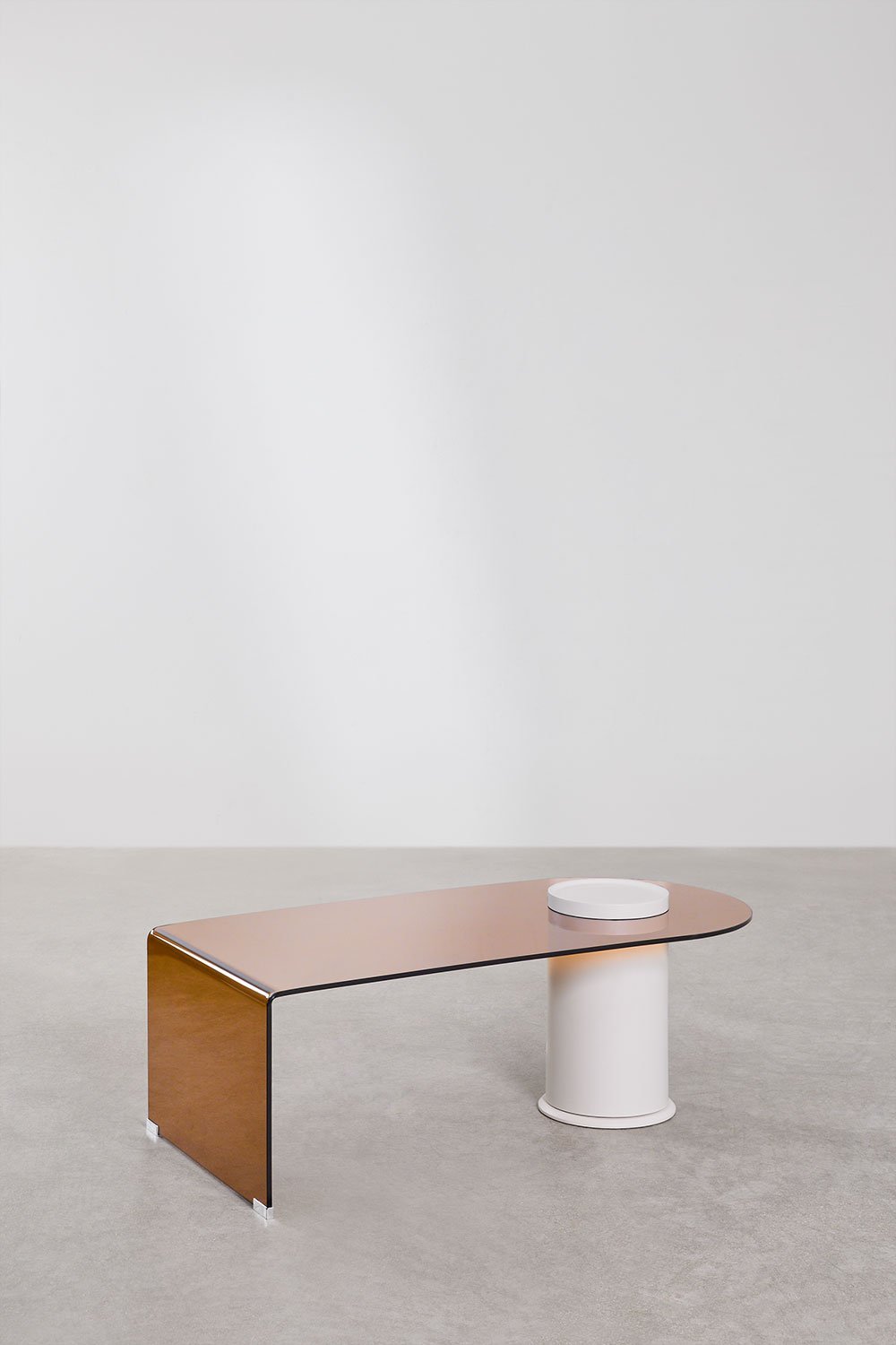 Kavos staliukas SKESU, grūdintas stiklas ir MDF