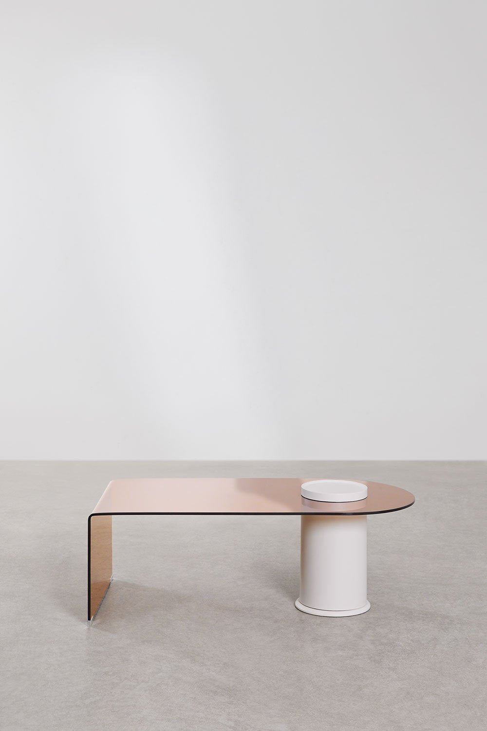 Kavos staliukas SKESU, grūdintas stiklas ir MDF