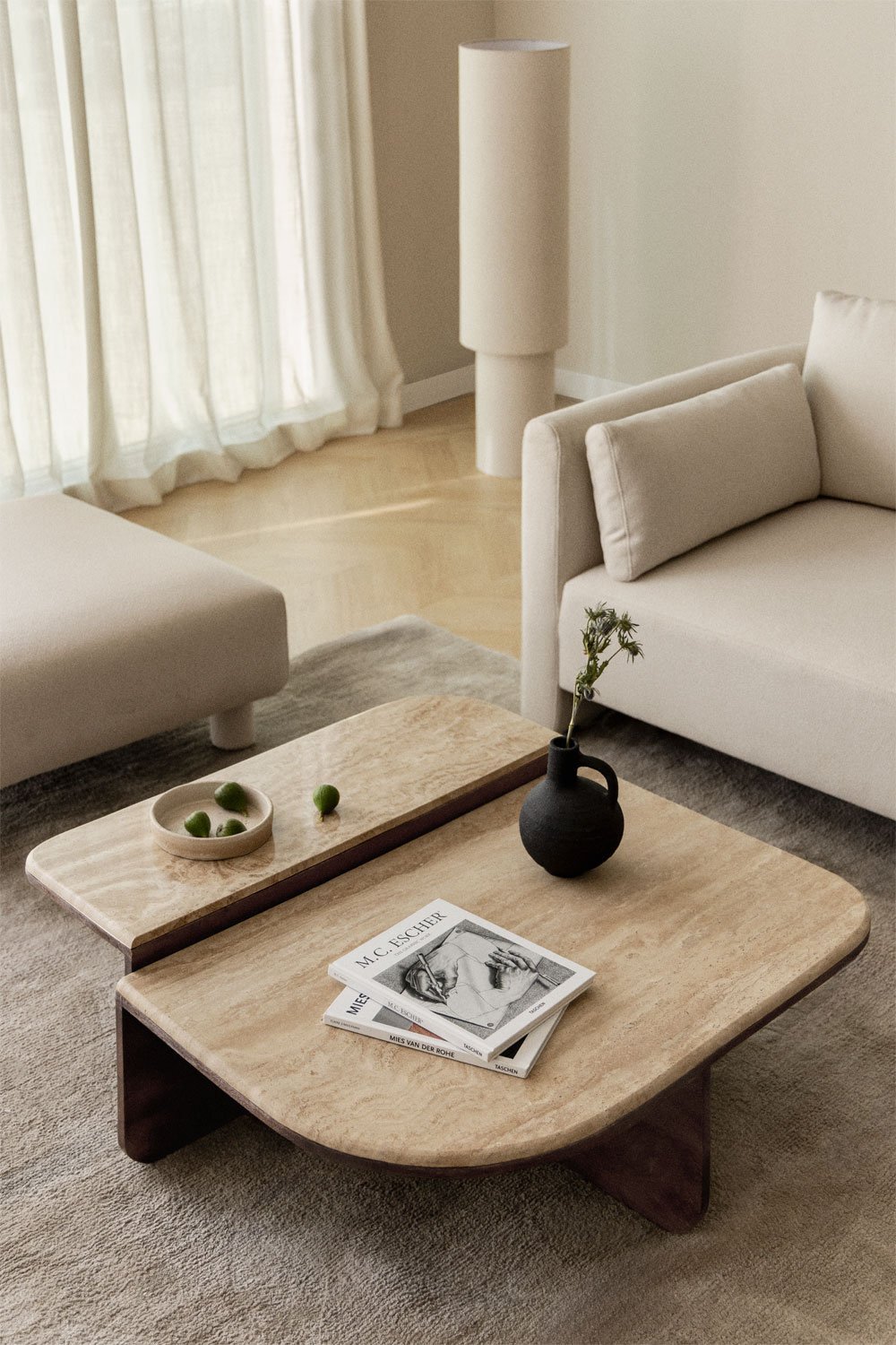 Kavos staliukas CKESUA, akmuo+mango