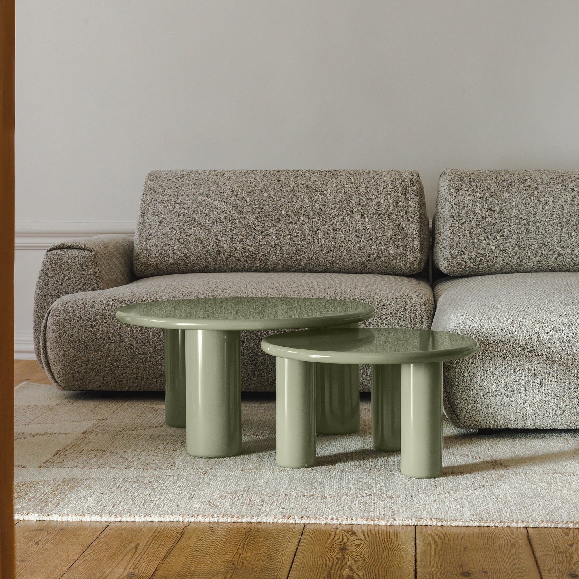 Coffee table BRIQUE, oiled, glossy, 80 cm