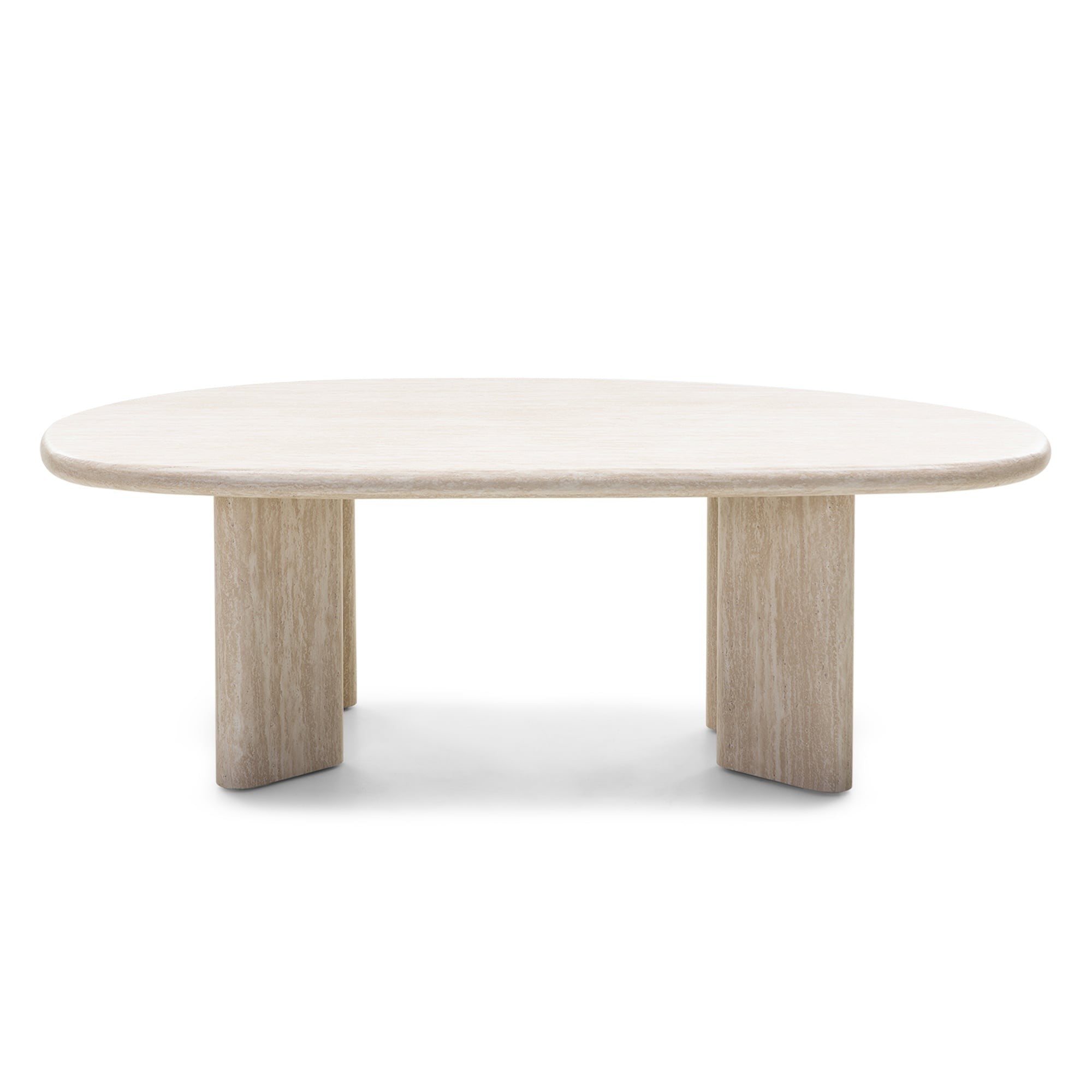 Kafijas galdiņš CARMIN, travertīna imitācija, 130 cm