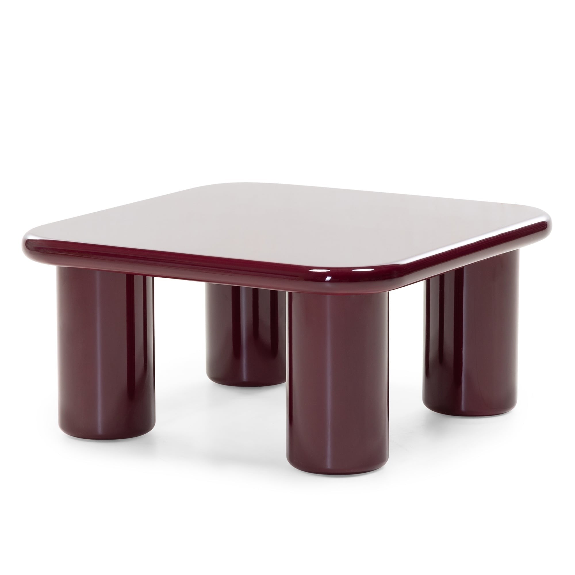 Kavos staliukas CITRIN, burgundas/vyšnia, blizgus, 70 cm
