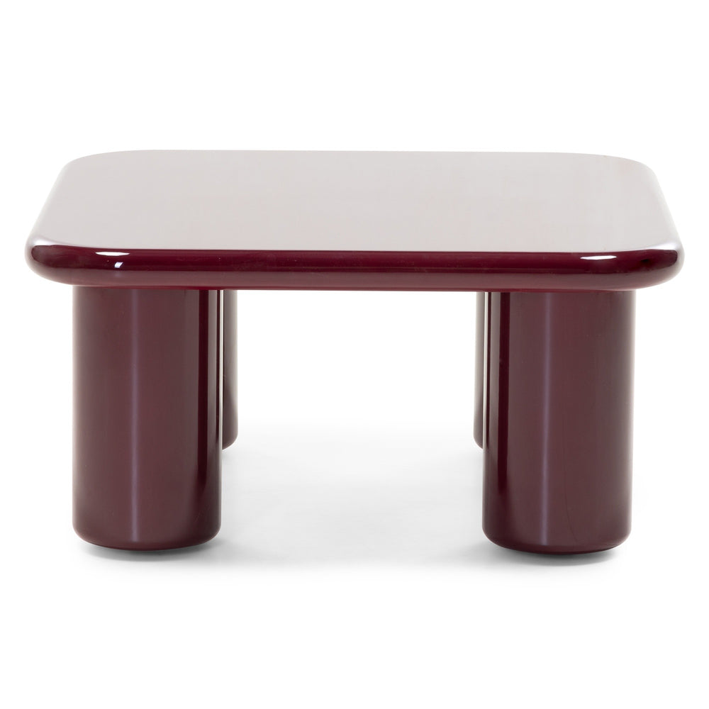Coffee table CITRIN, burgundy/cherry, glossy, 70 cm
