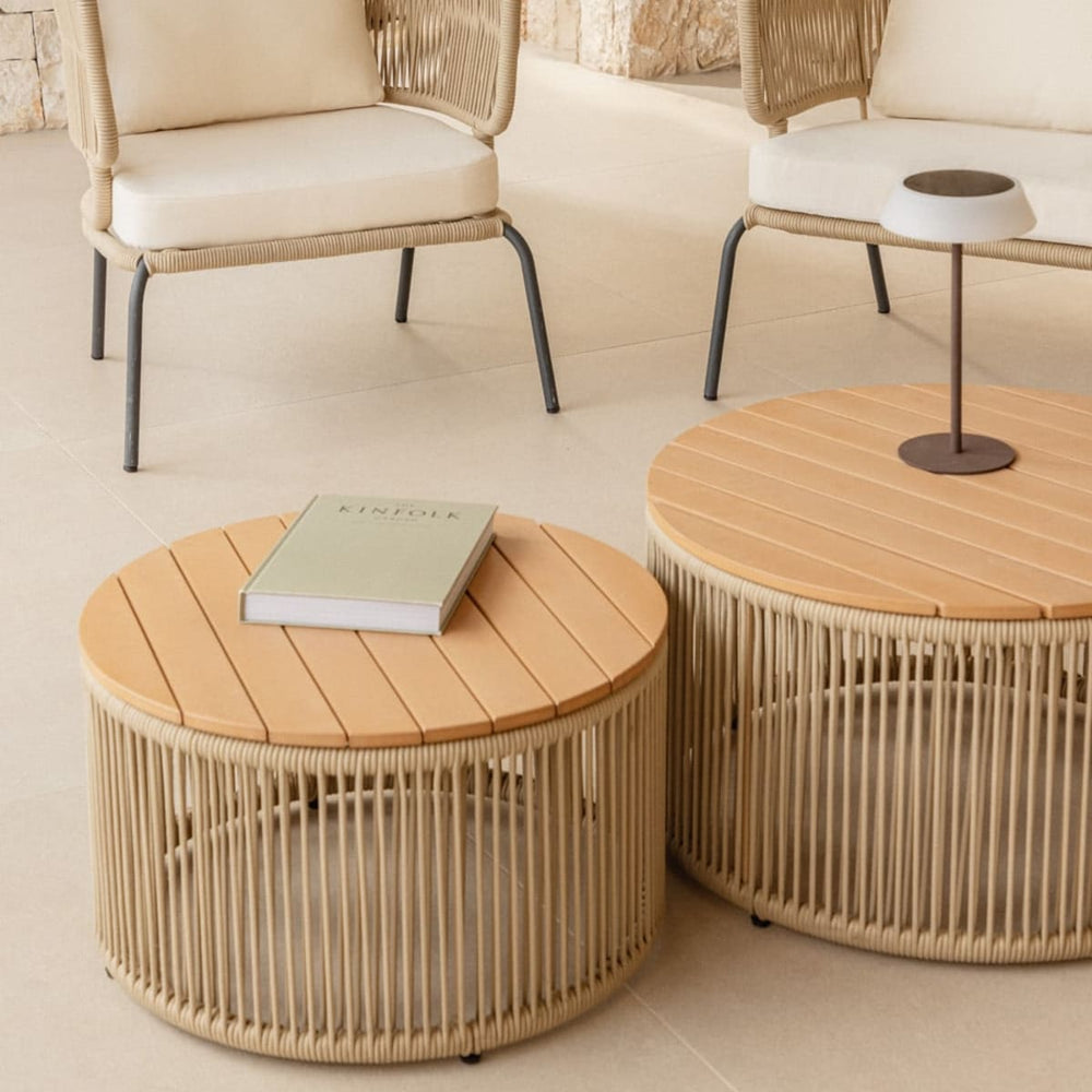 Outdoor coffee table RONDO, 35 cm, dark grey
