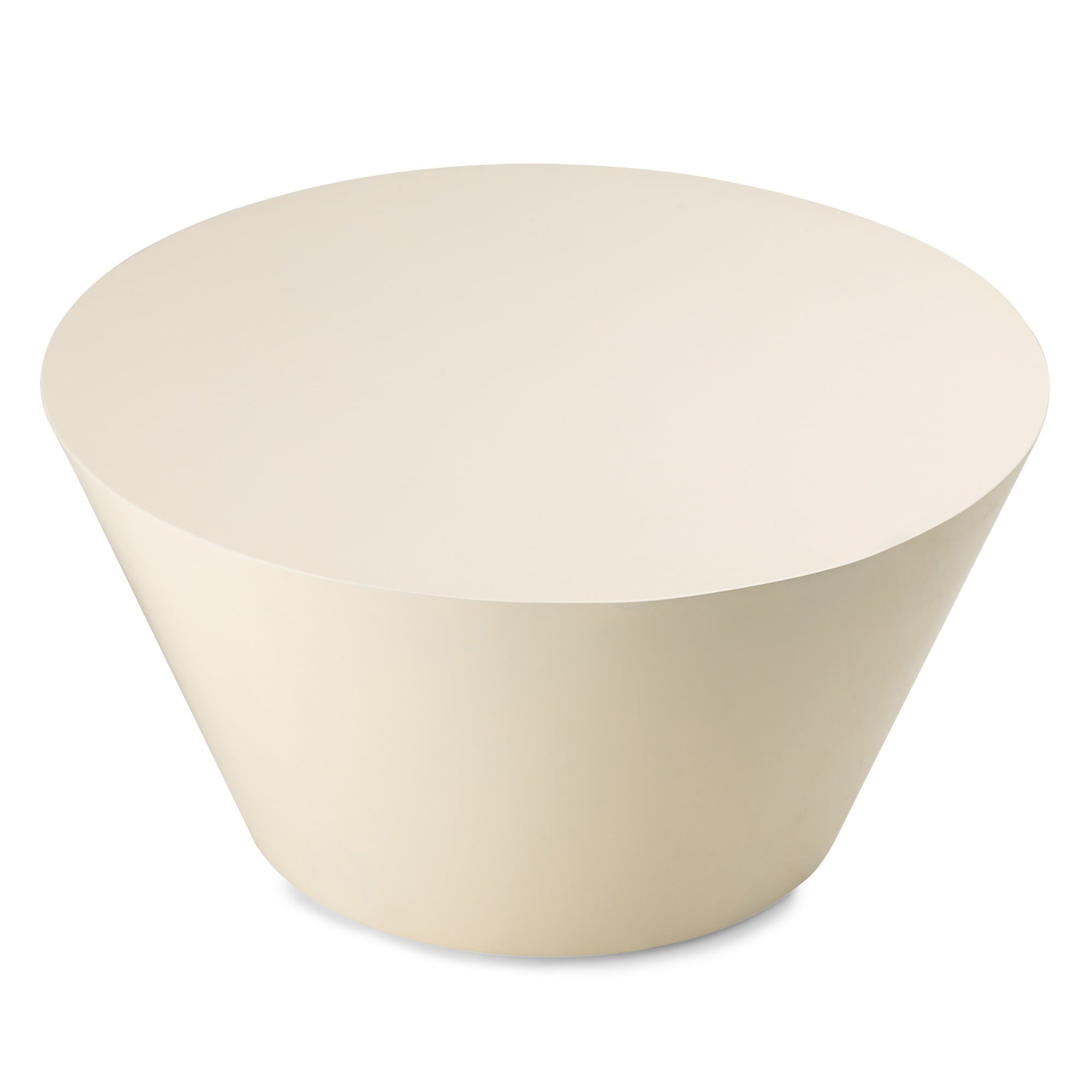 Coffee table DERAIN, cream white, high gloss, 60 cm