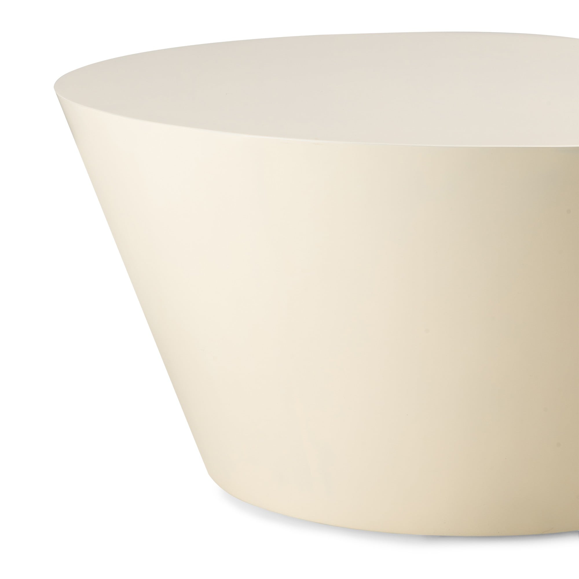 Coffee table DERAIN, cream white, high gloss, 60 cm