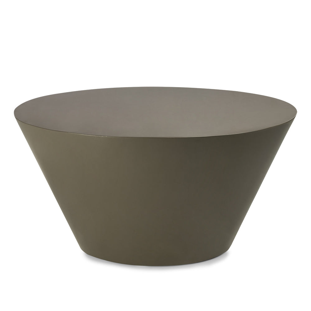 Coffee table DERAIN, greenish grey, glossy, 80 cm