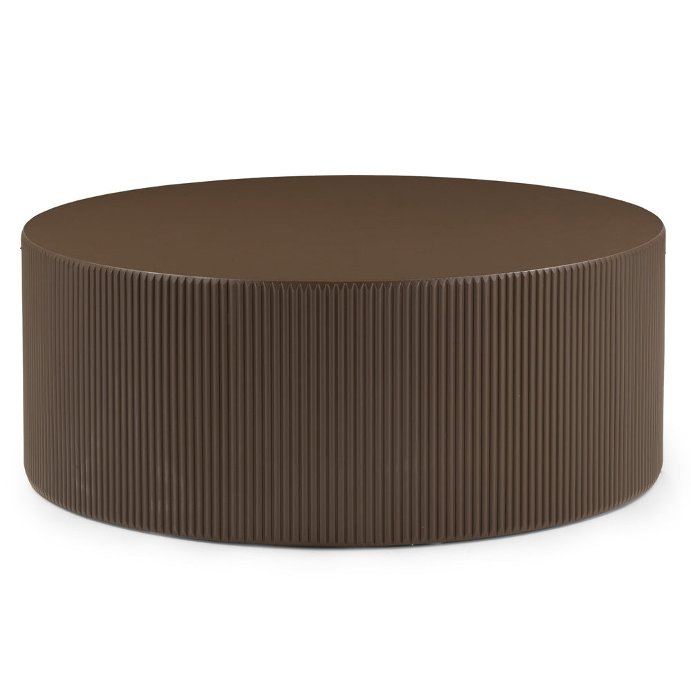Coffee table DONJON, mocha, wicker, 90 cm
