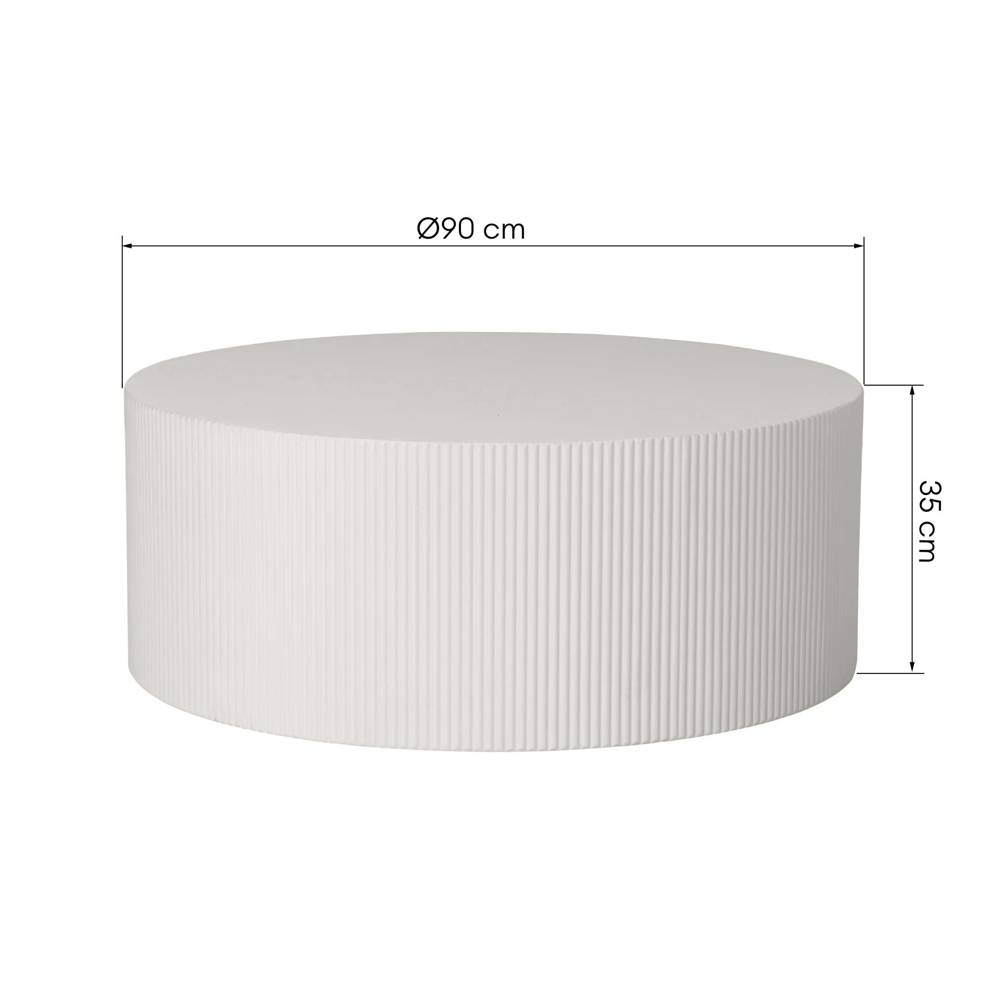 Žurnālgaldiņš DONJON, pelēkdūmakains, ar lentveida pinumu, 90 cm