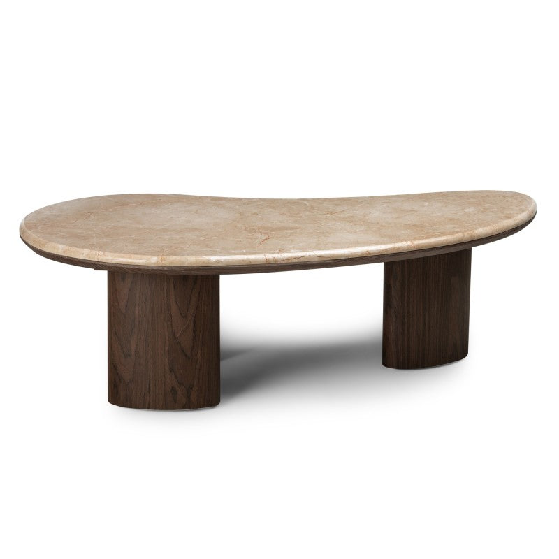 Kavos staliukas ESSENZA 110 cm, tamsus riešutas/marmuras