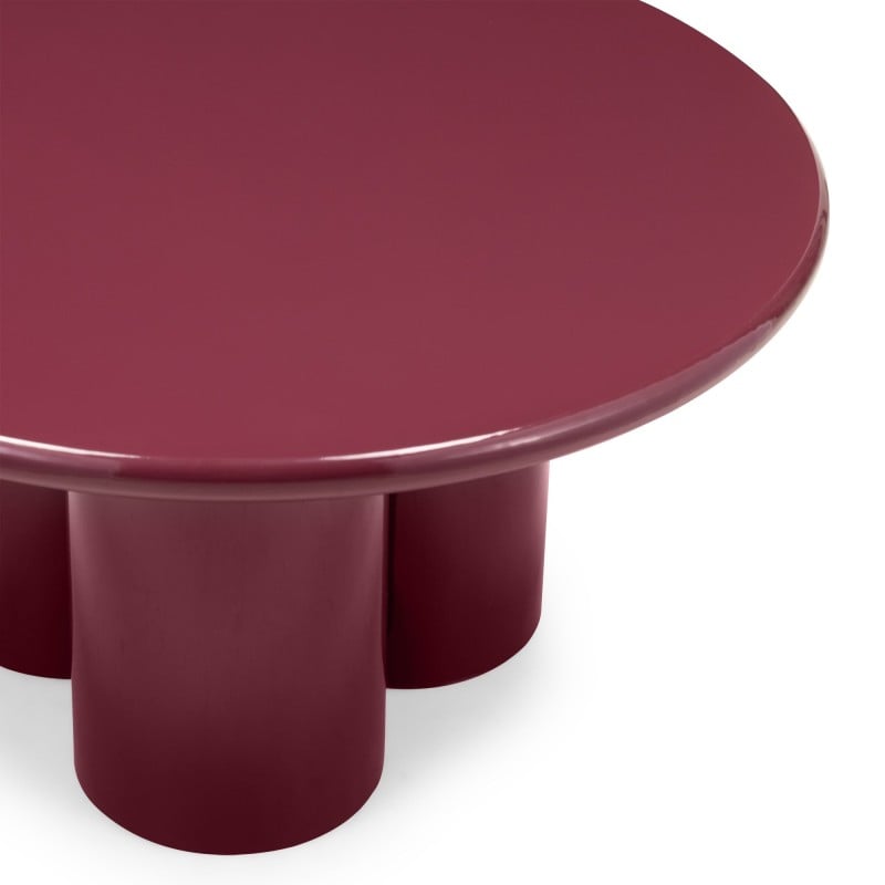 Kavos staliukas VALORE 80 cm, burgundas