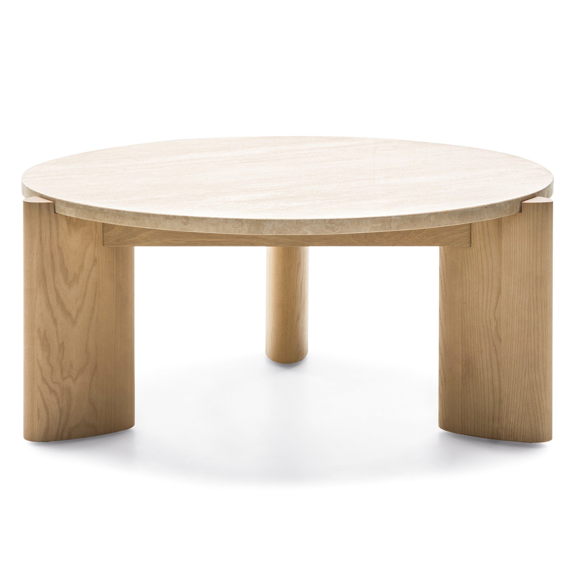 Kafijas galdiņš MELIOR, travertīns/osnis, 90 cm