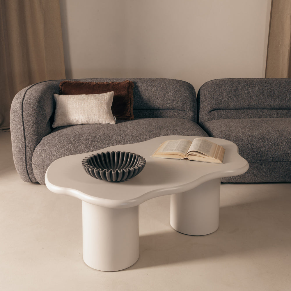 Coffee table NORDET, greyish beige, matte