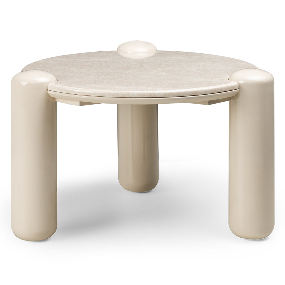 Coffee table OPALIN, marble/beige, 66 cm
