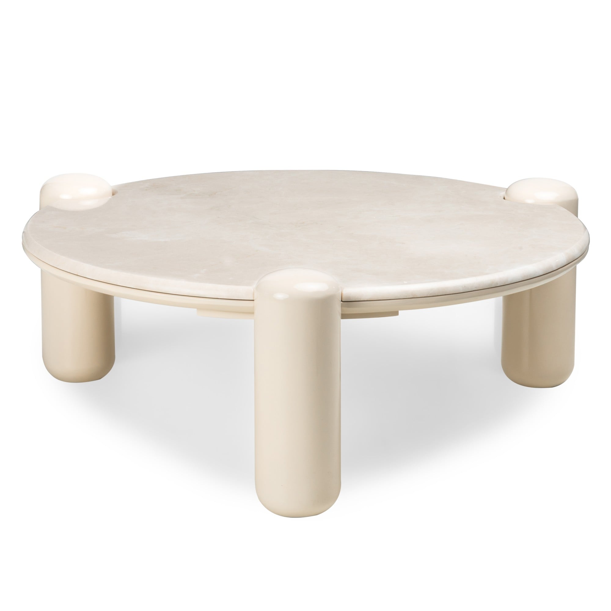 Kavos staliukas OPALIN, marmuras/smėlinis, 86 cm