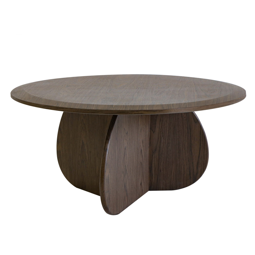 Coffee table ORBITE, dark walnut, 80 cm