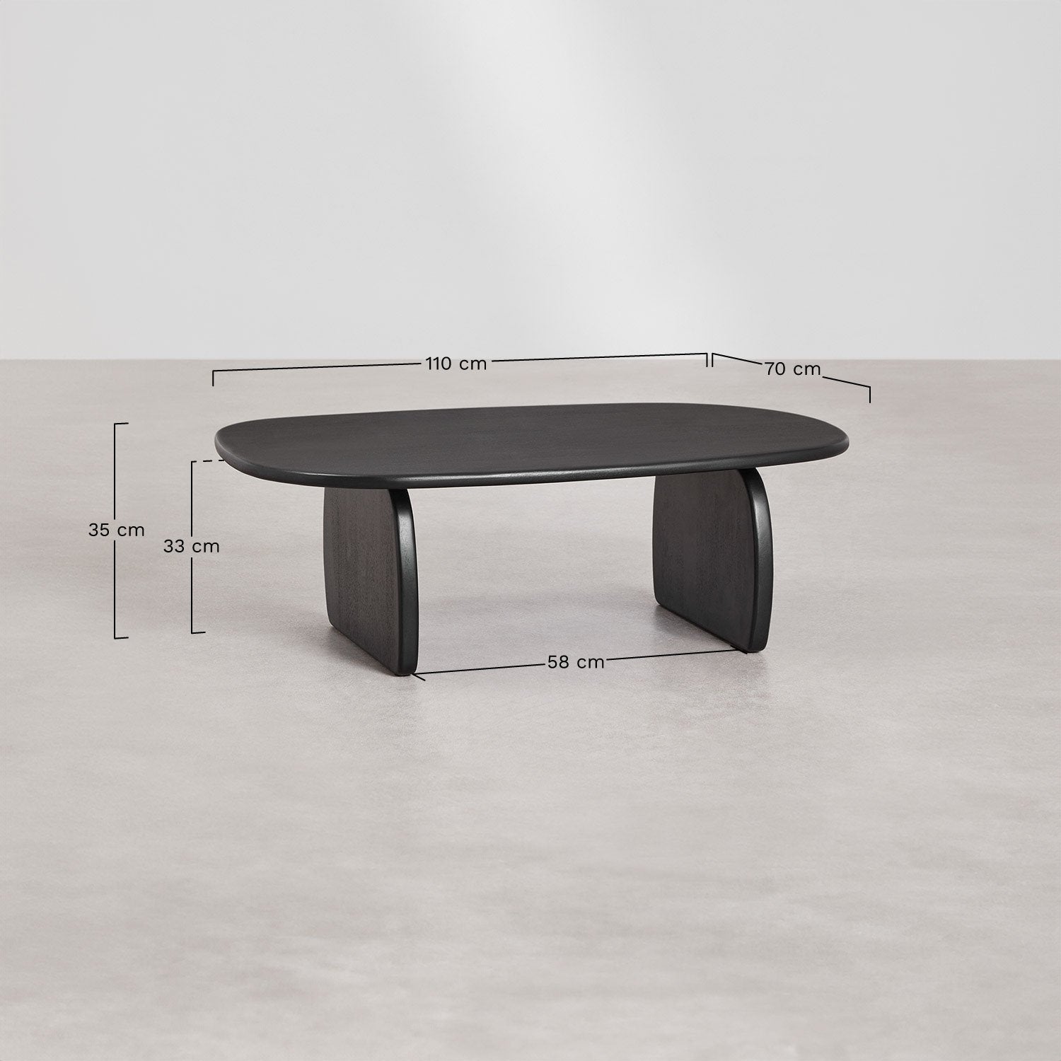Staliukas ARGUS, ovalus 110×70 cm, mango mediena