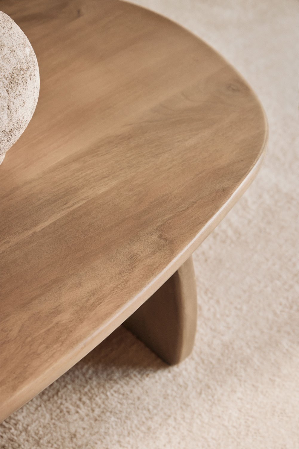 Kavos staliukas ABIGAILE, ovalus mango medis 110x70 cm