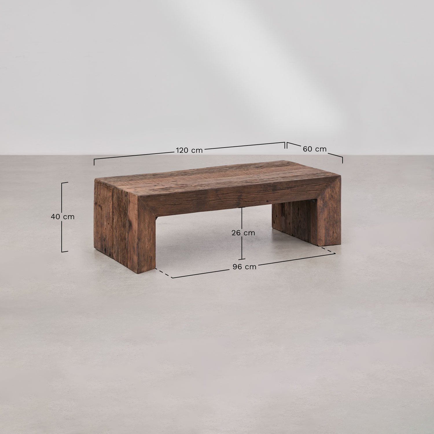 Staliukas JUMIRA, perdirbta mediena, 120x60 cm