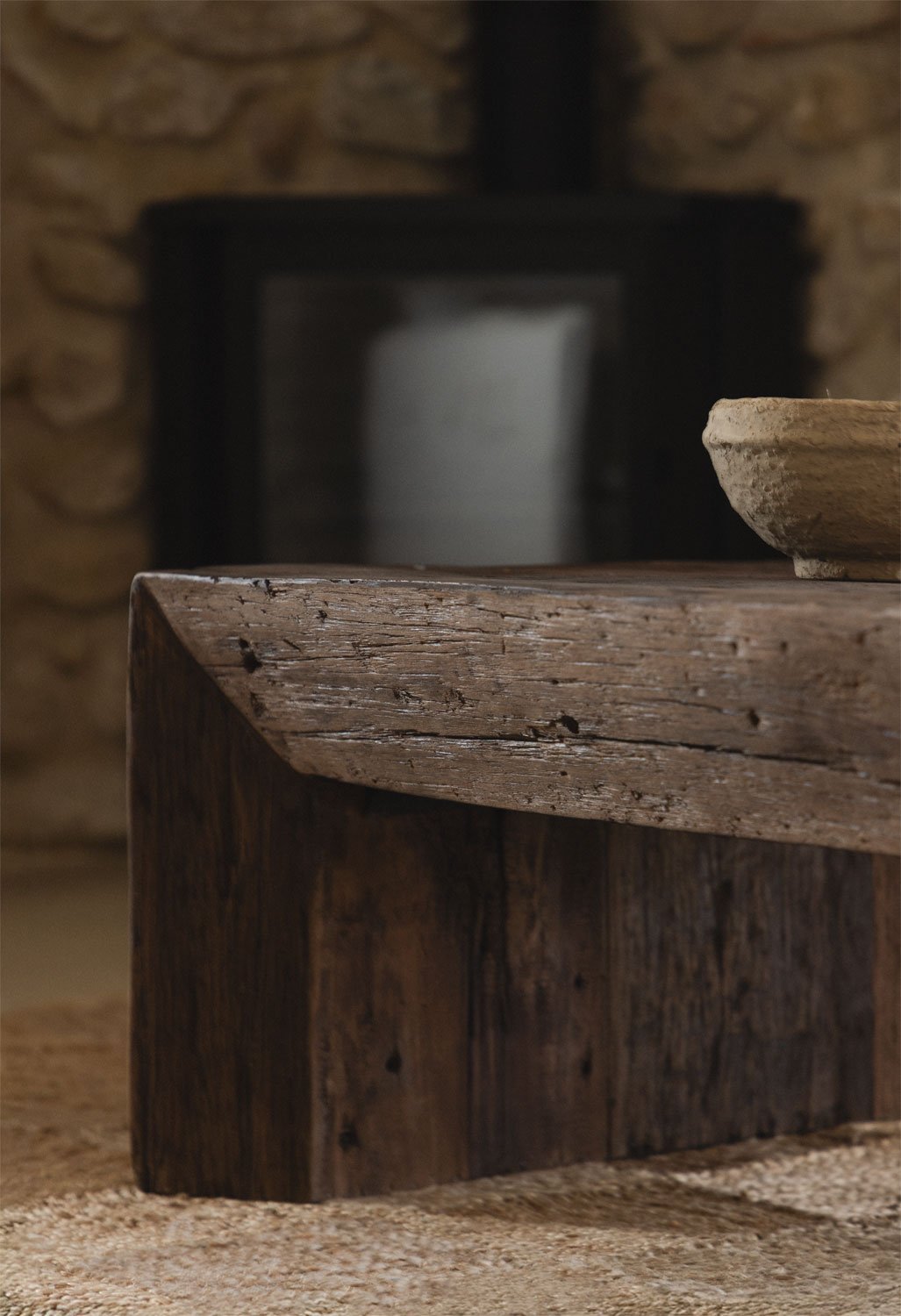 Staliukas kavos JENDEA stačiakampis, perdirbta mediena