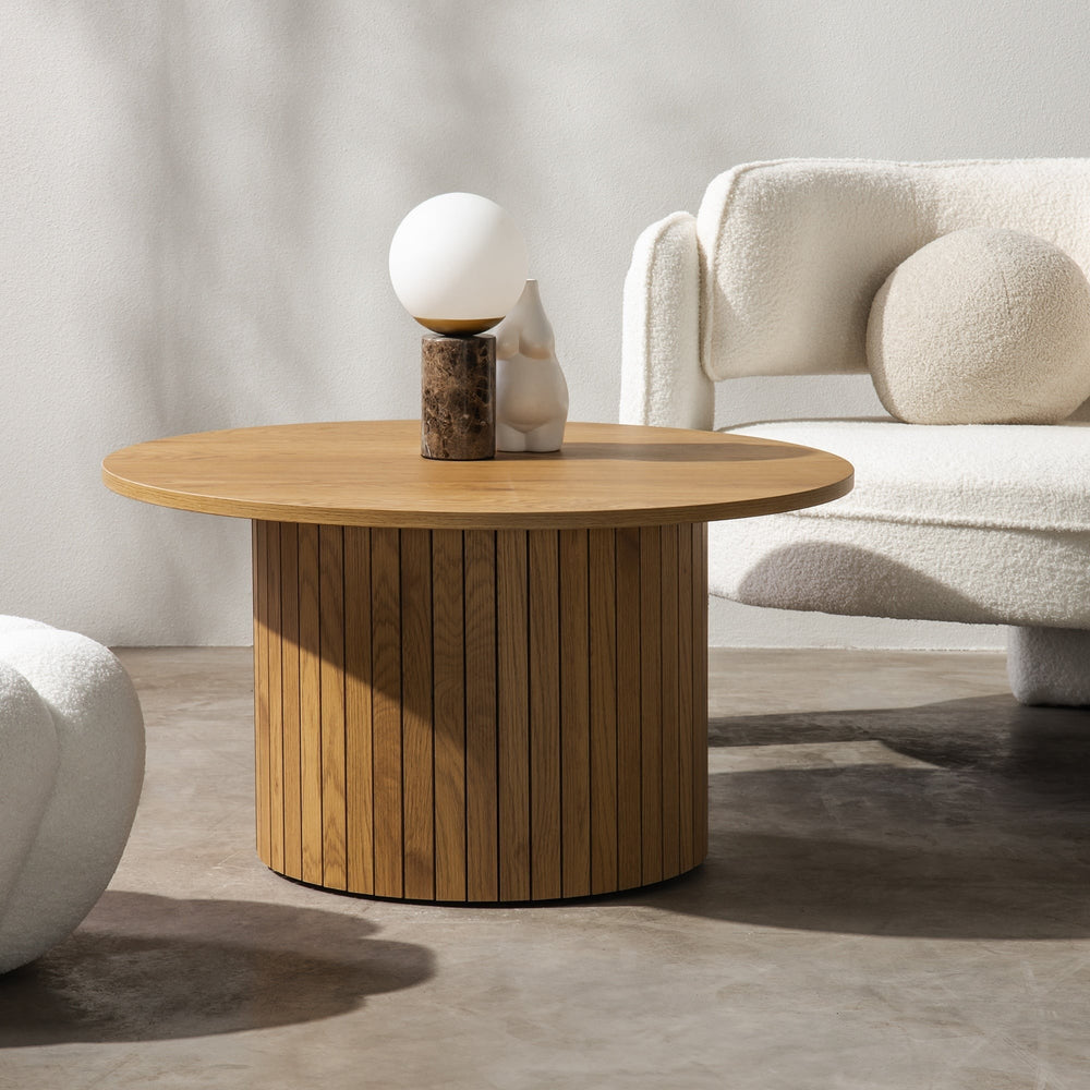 Coffee table SAVEUR, lamella, oak, 80 cm