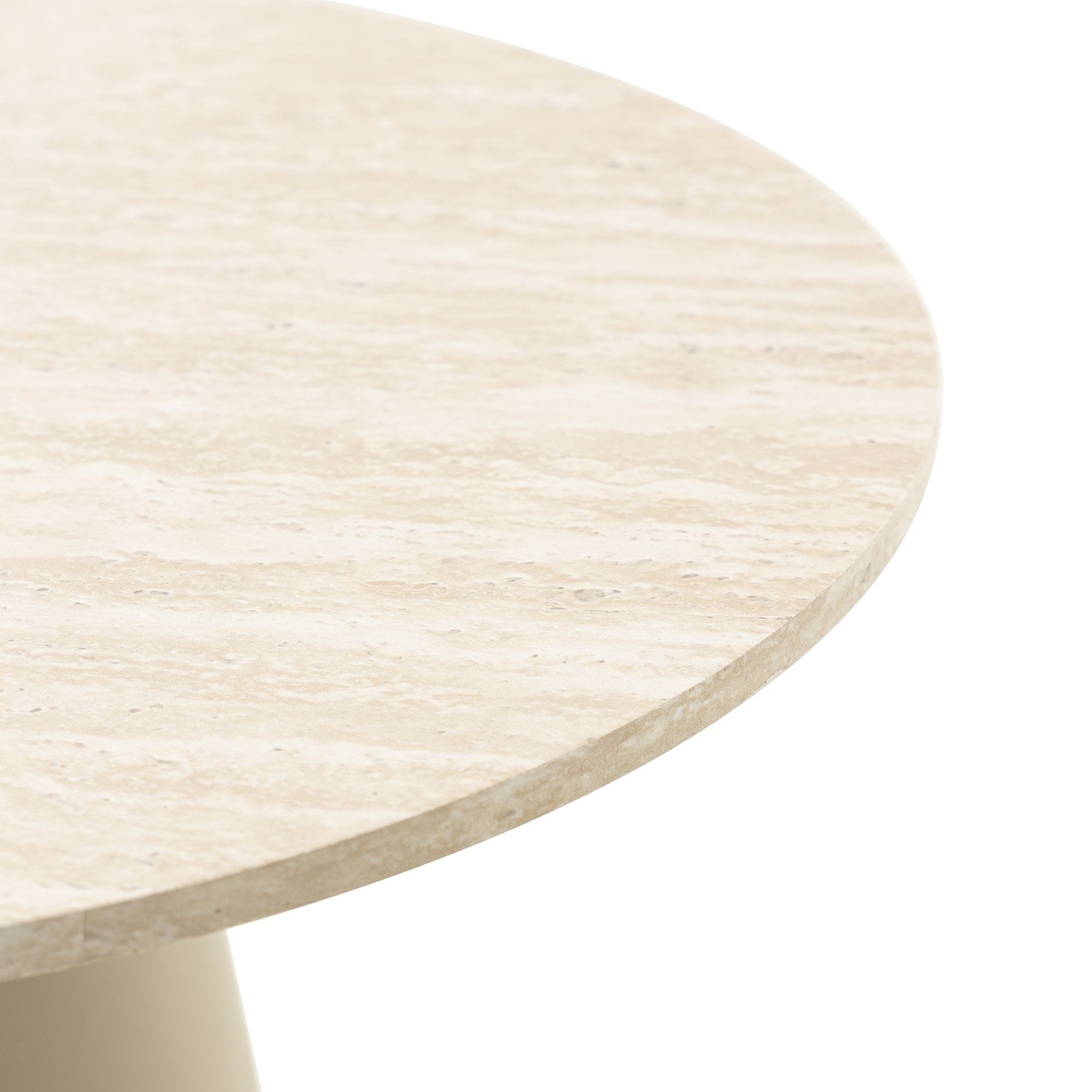 Coffee Table TERRAL I, Travertine Imitation, 45 cm