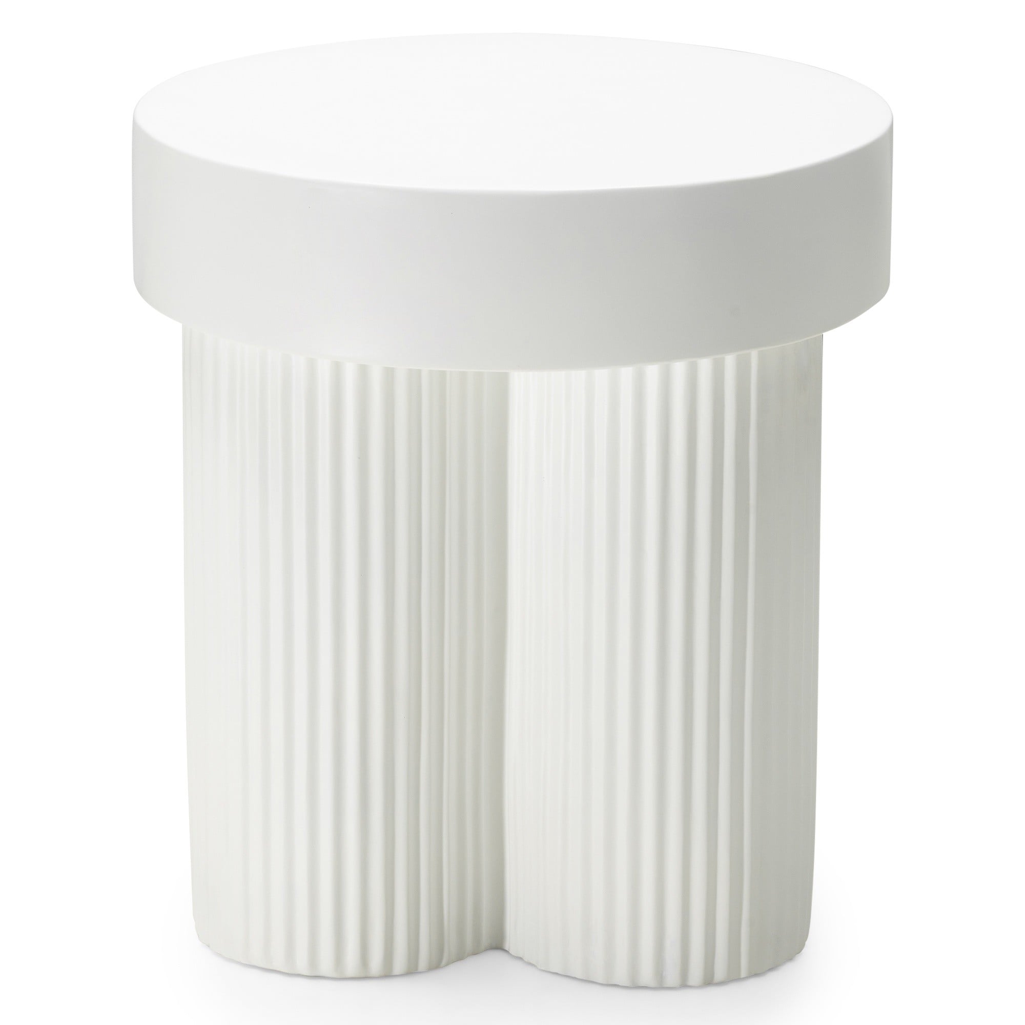 Coffee table TIERCE, fiberglass, white, 45 cm