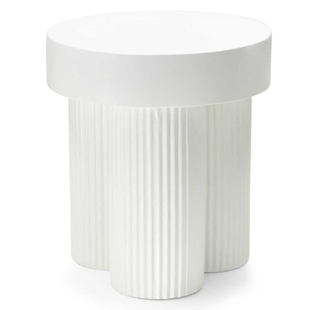 Coffee table TIERCE, fiberglass, white, 45 cm