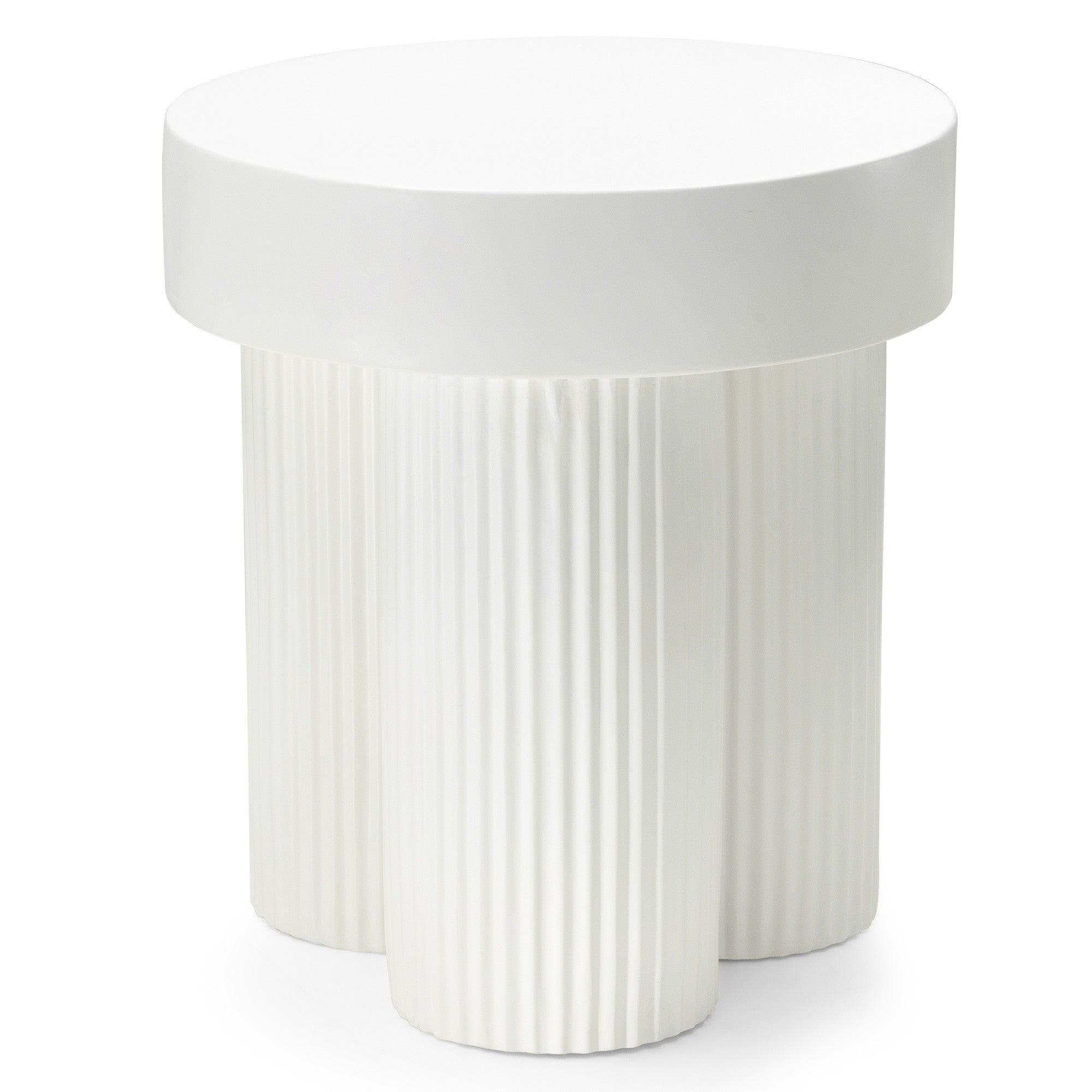 Coffee table TIERCE, fiberglass, white, 45 cm