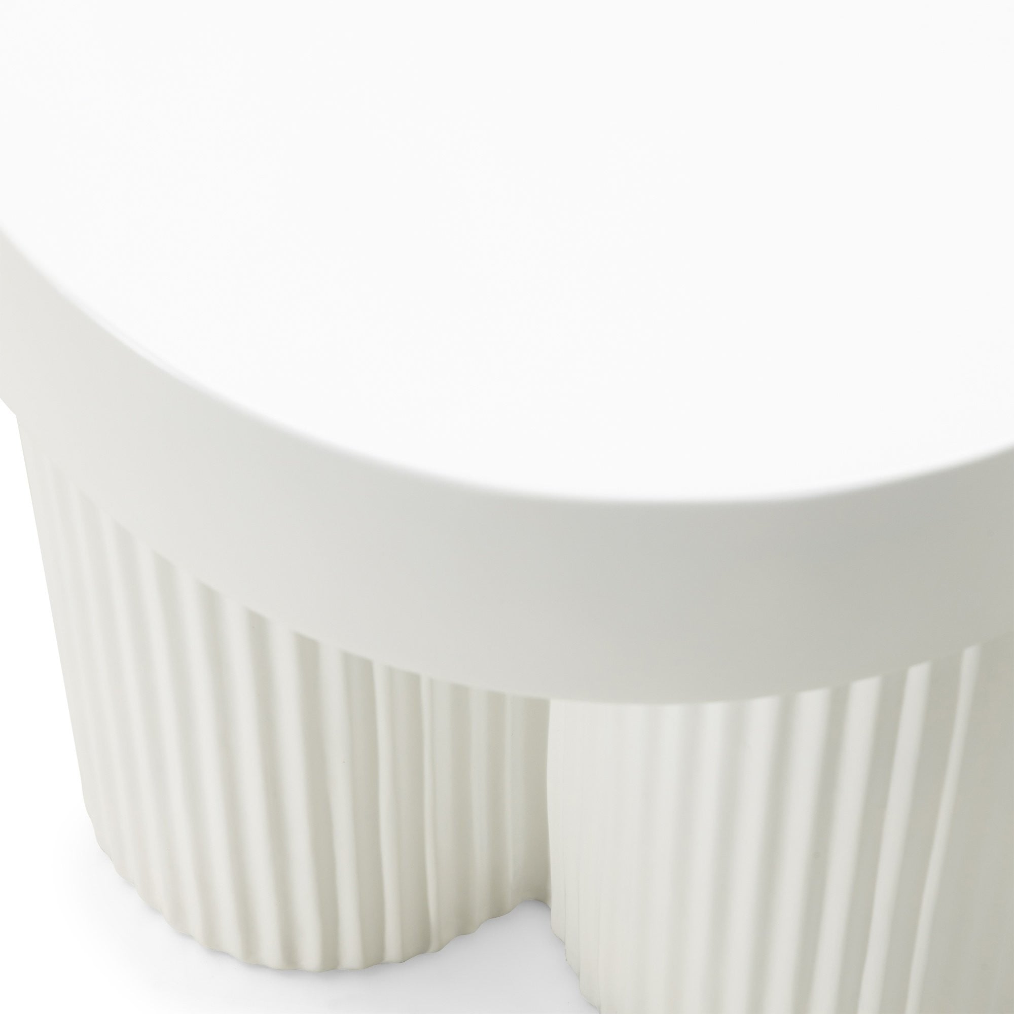 Coffee table TIERCE, fiberglass, white, 45 cm
