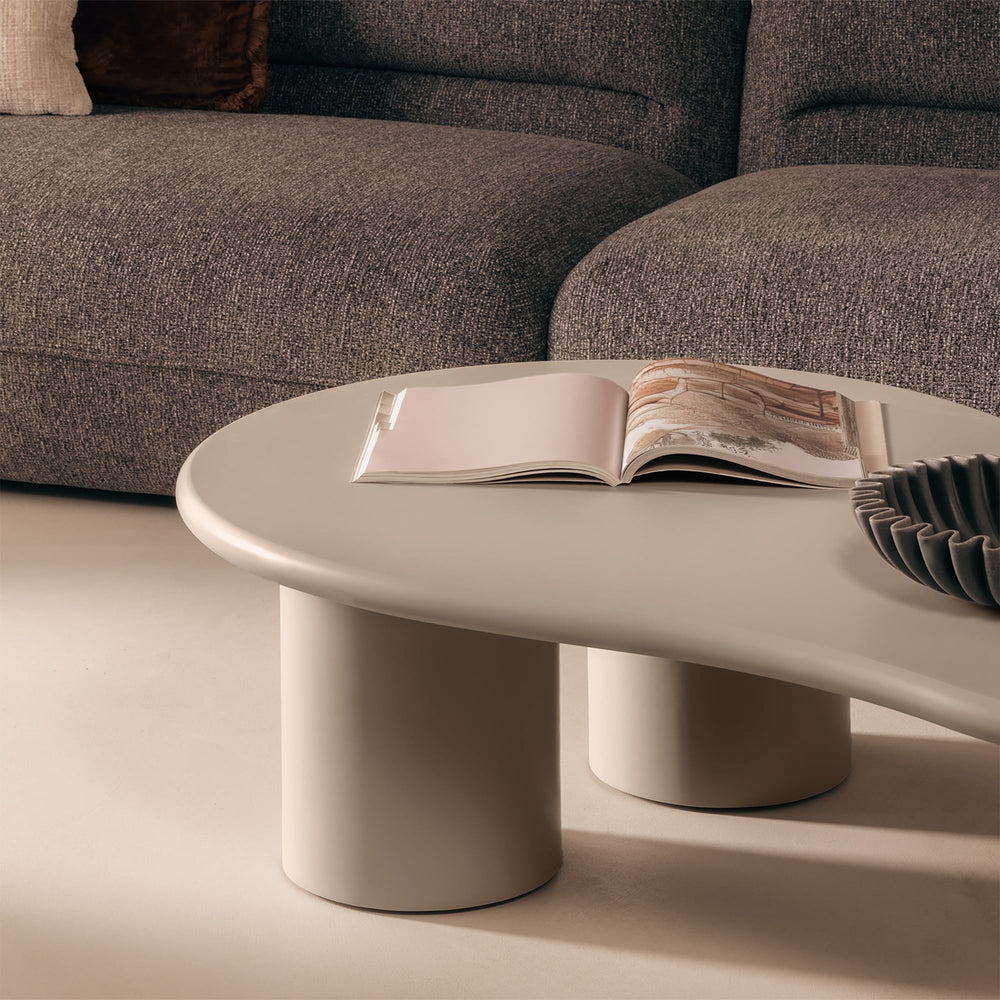 Coffee table ZENITH, dark beige, matte
