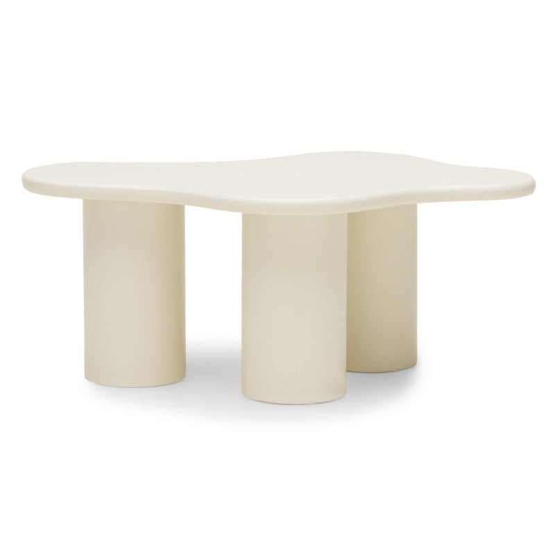 Kavos staliukas VANEZZA 100 cm, pieno baltas