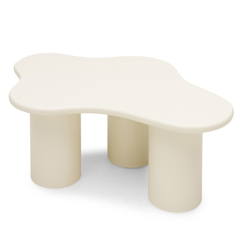 Kavos staliukas VANEZZA 100 cm, pieno baltas
