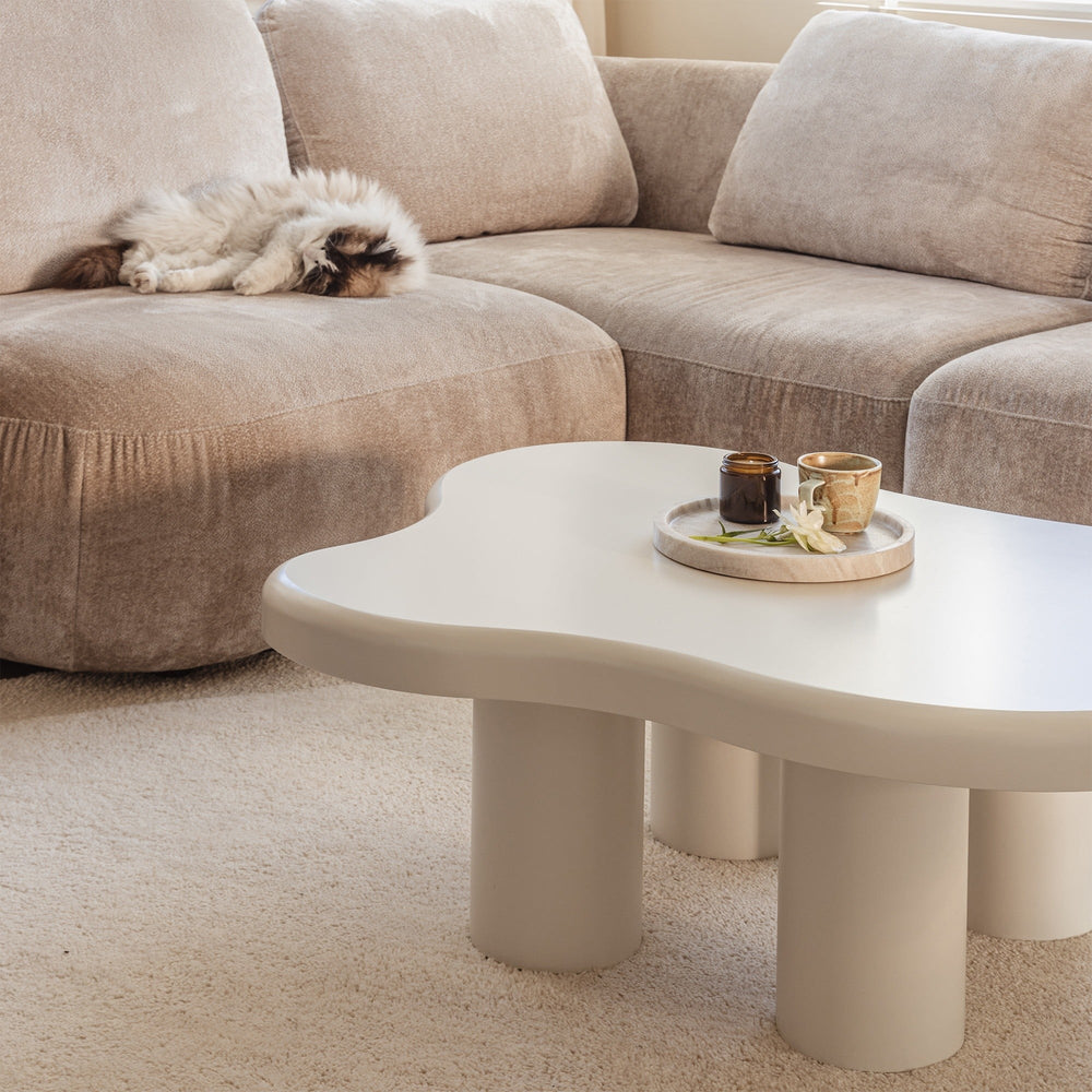 Coffee table BALINE, white, 100 cm