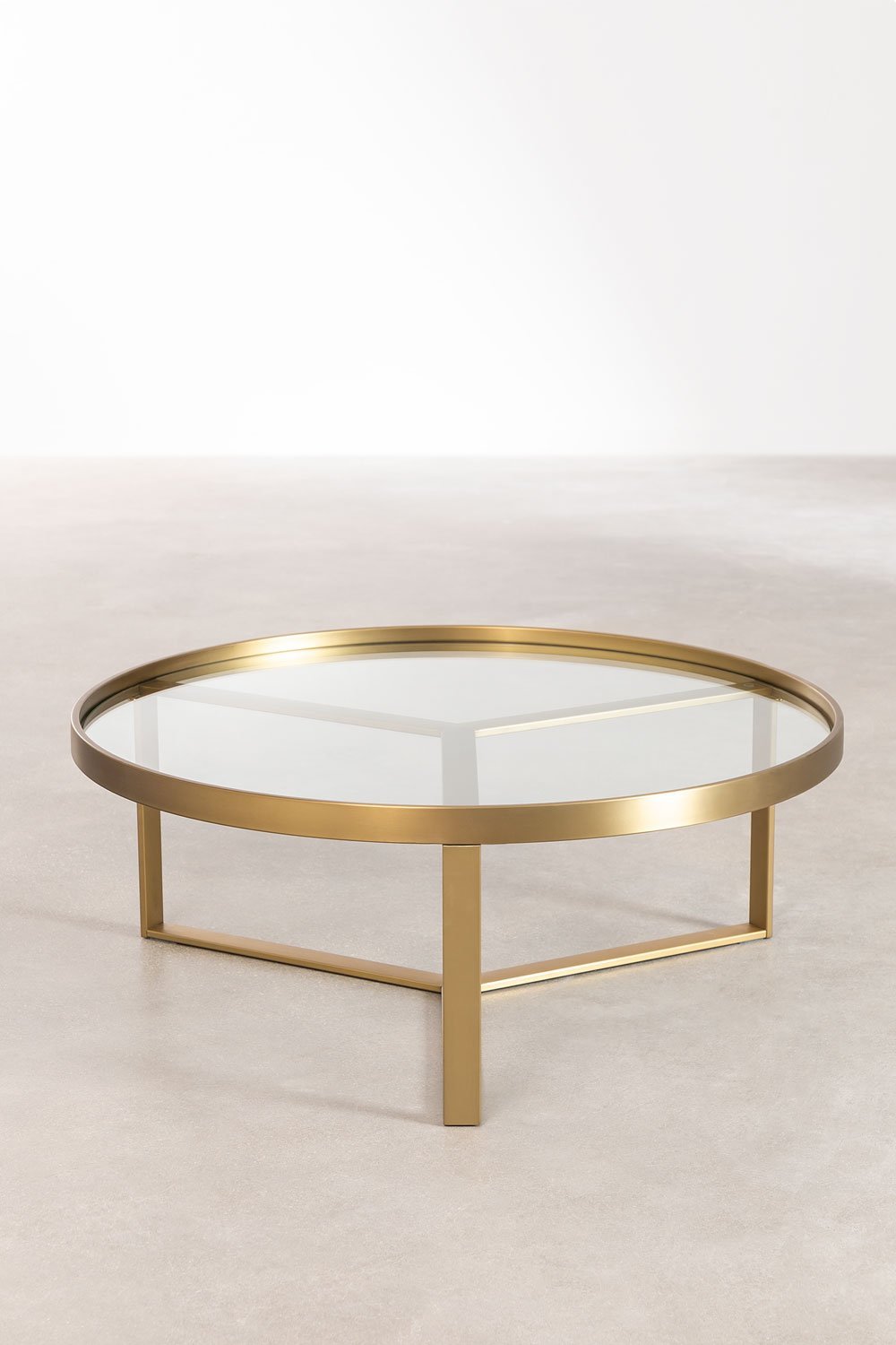 Kavos staliukas AELDUA, stiklas ir plienas