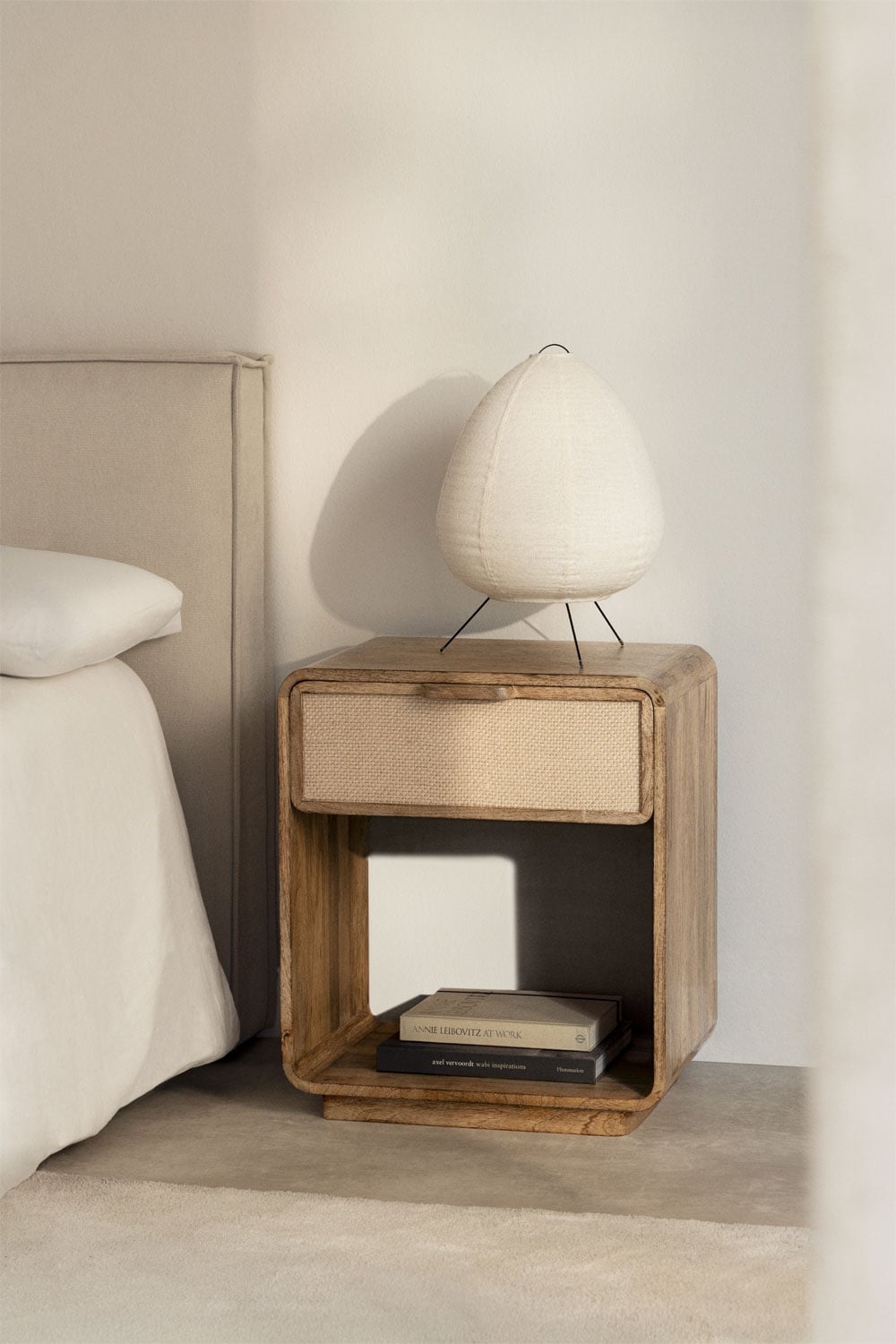 Nightstand VALUUNO 40x30 cm, mango wood