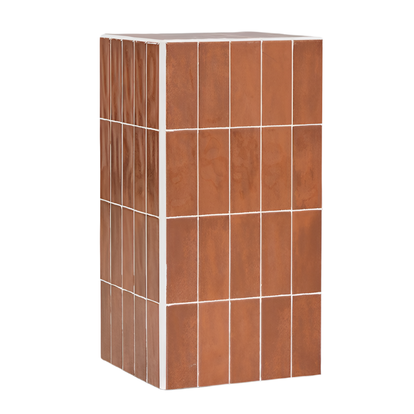Lauko staliukas BONGANI, rudas 30x30 cm