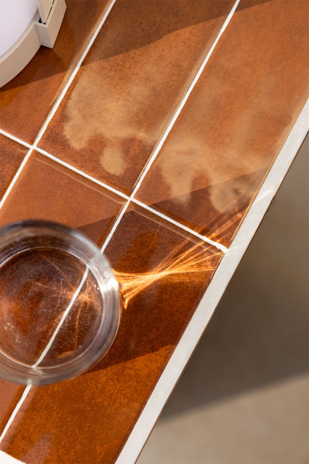 Outdoor table VENTO, brown