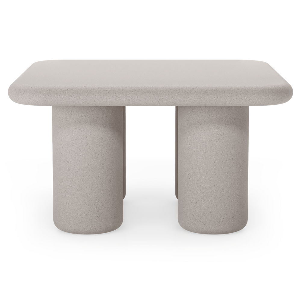 CALION Outdoor coffee table, MgO, sand, 70 cm