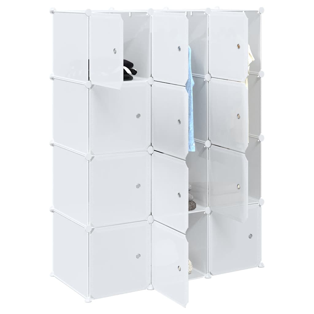 Storage Cube Organizer su 12 kubelių ir pakabinamų strypų PP - Namų Idėja