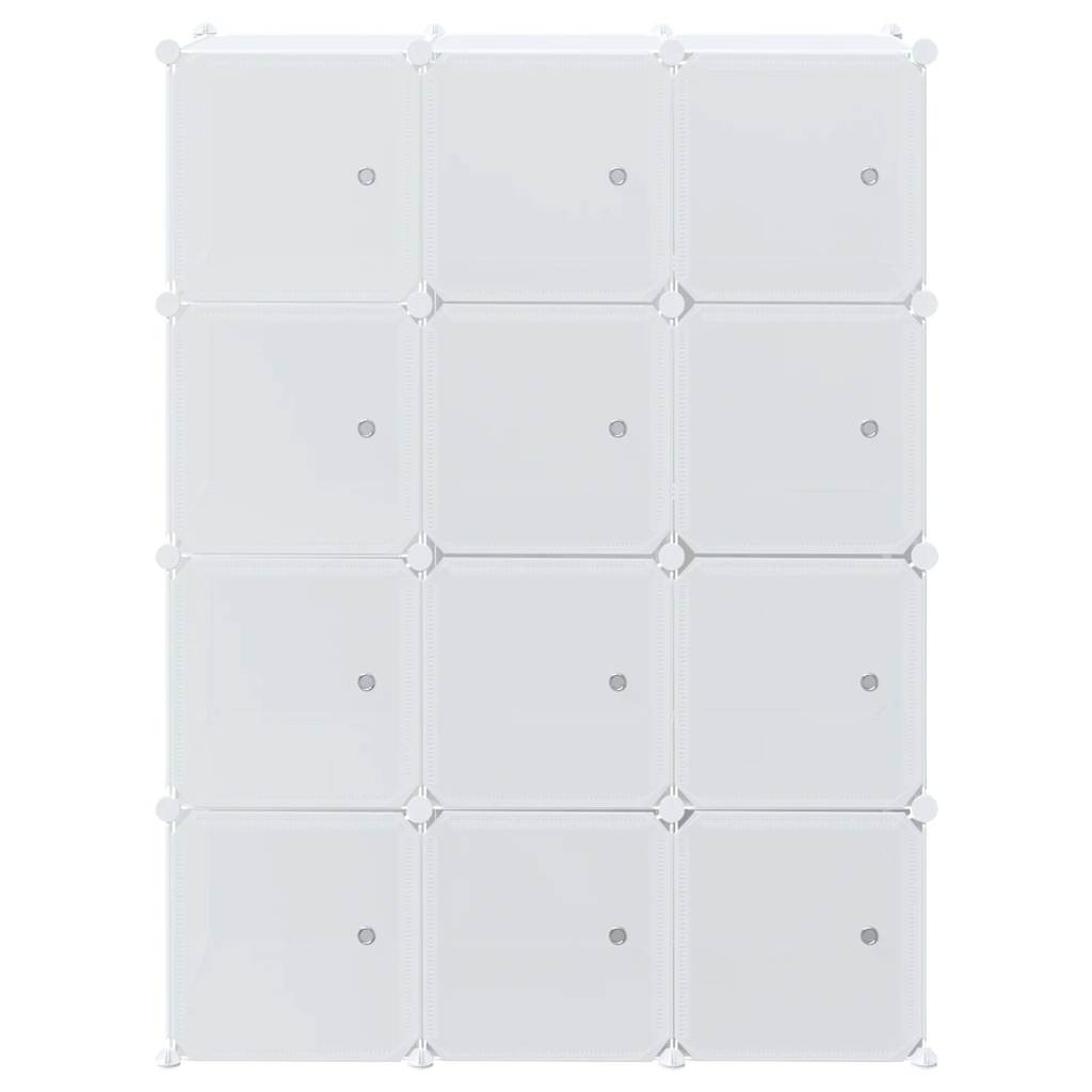 Storage Cube Organizer su 12 kubelių ir pakabinamų strypų PP - Namų Idėja