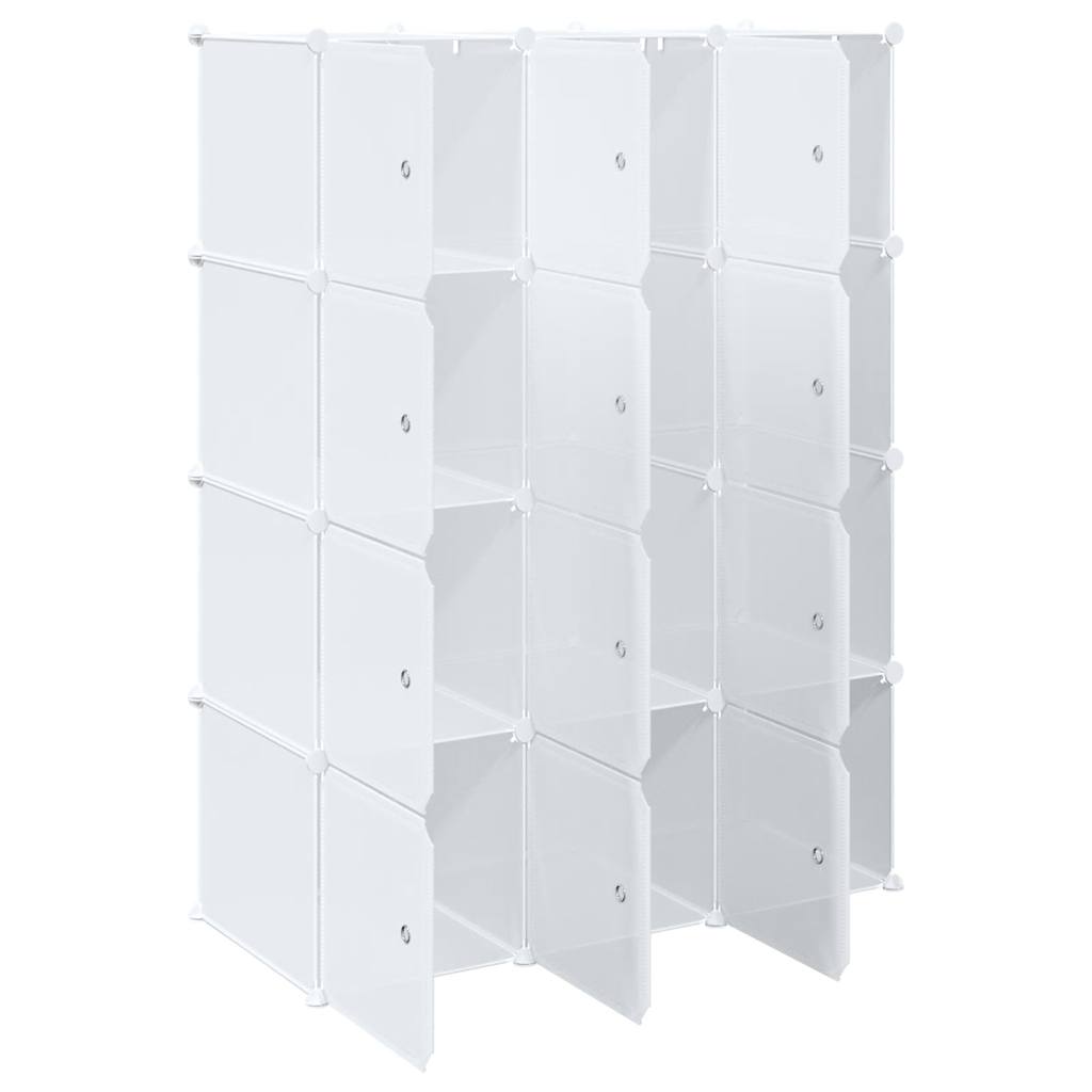 Storage Cube Organizer su 12 kubelių ir pakabinamų strypų PP - Namų Idėja